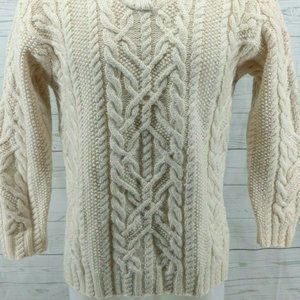 Ralph Lauren  Hand-Knit 100% Wool Ivory Serpent sw